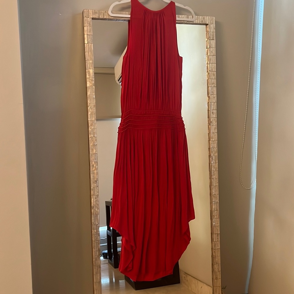 Ramy Brook red silk dress
